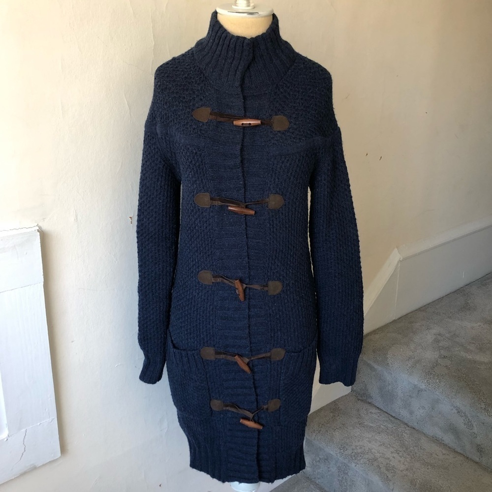 Joie Cashmere Wool Toggle Front Sweater Jacket